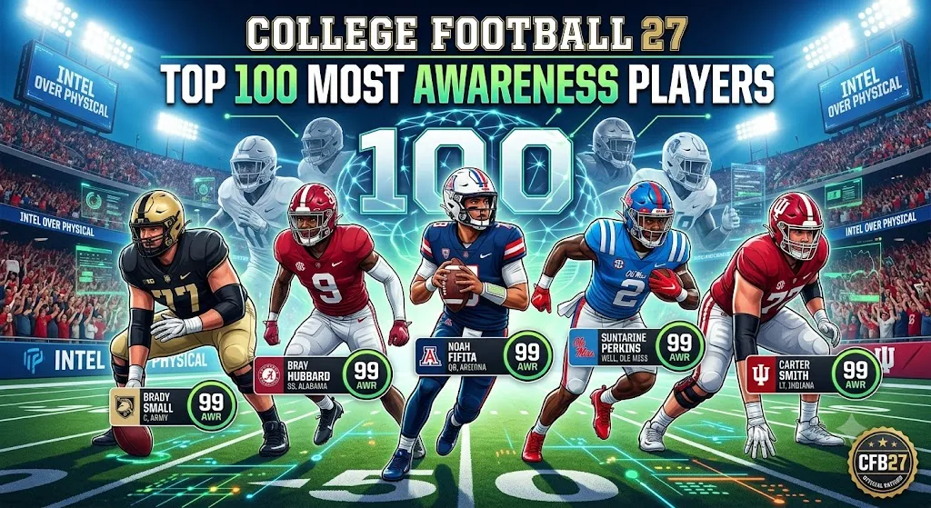 College Football 27 Top 100 Most Awareness Players