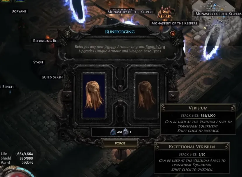 How to use Verisium currency in PoE 2