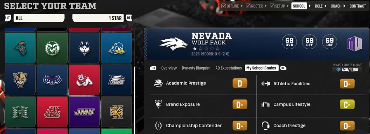College Football 27 Select Your Team