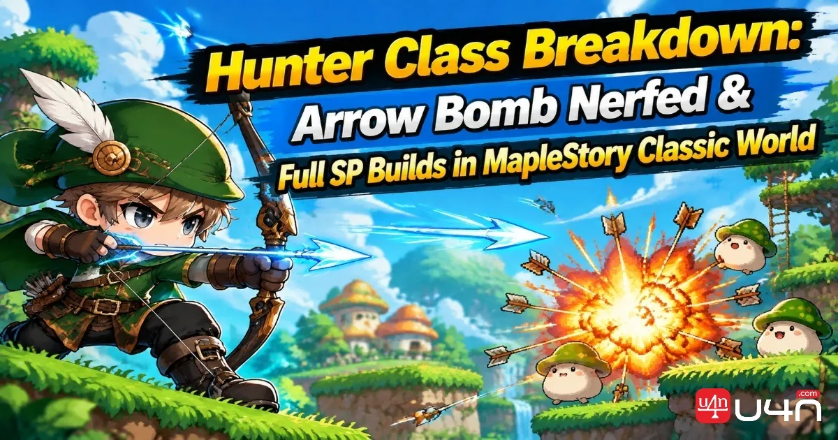 Hunter Class Breakdown: Arrow Bomb Nerfed & Full SP Builds in MapleStory Classic World