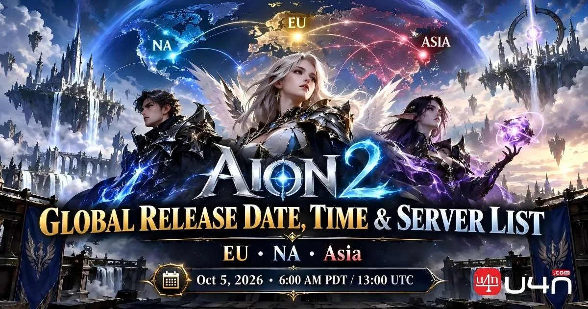 Aion 2 Global Release Date, Time & Server List (EU, NA, Asia)