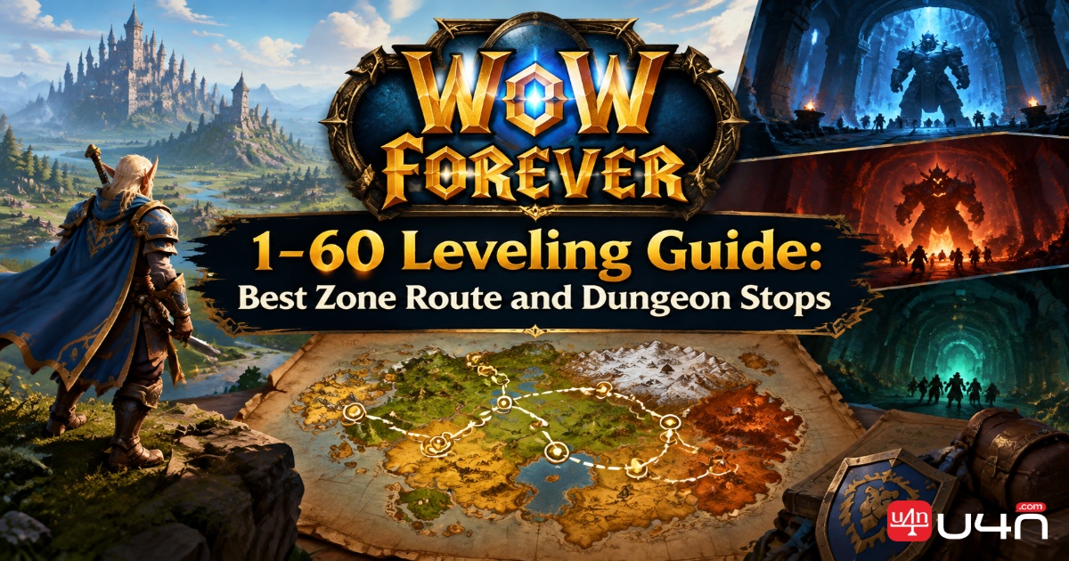 Guide de leveling WoW Forever 1–60 : le meilleur itinéraire et les donjons à intégrer