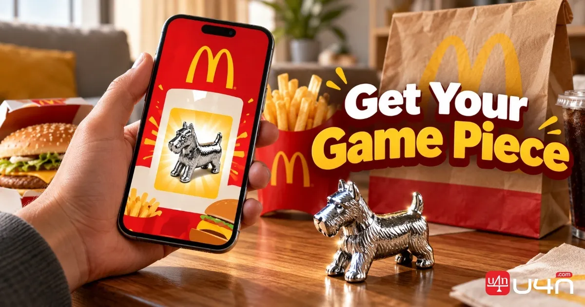 McDonald's app MONOPOLY Game Piece participation