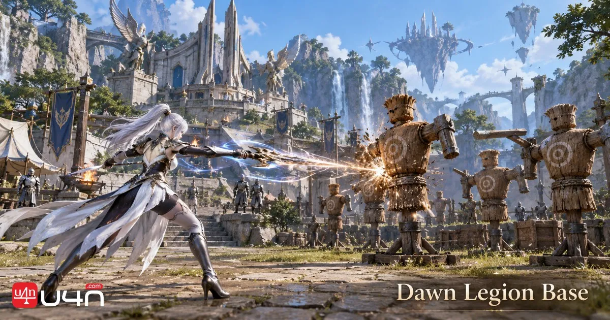 Dawn Legion Base Training Scarecrows in Verteron