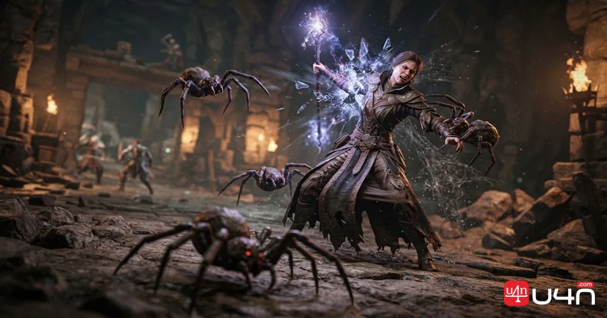 WoW Forever Spiderwarm consumable disrupting a caster during PvP combat