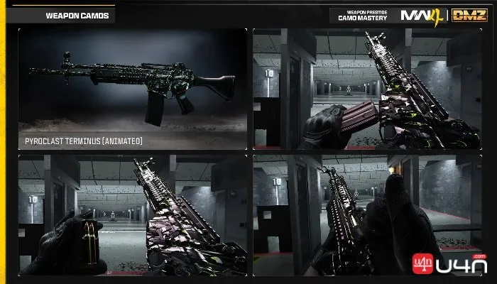 COD MW4 Weapon Prestige and Pyroclast Camos