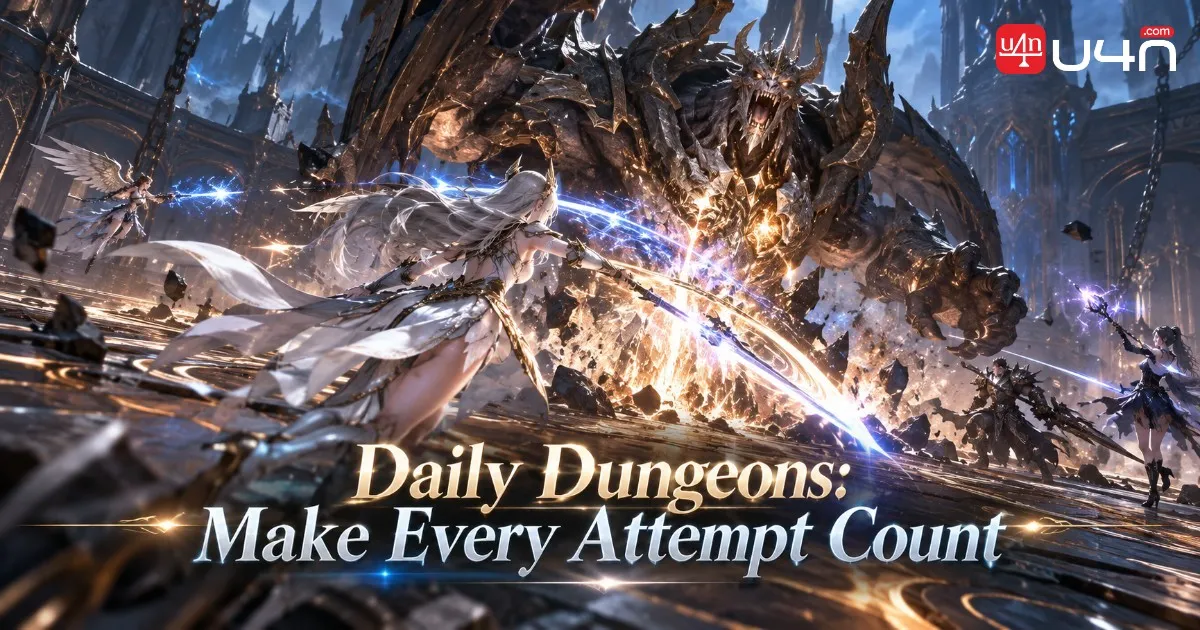 Aion 2 Daily Dungeon combat scene showing a character fighting monsters to farm Enhance Stones