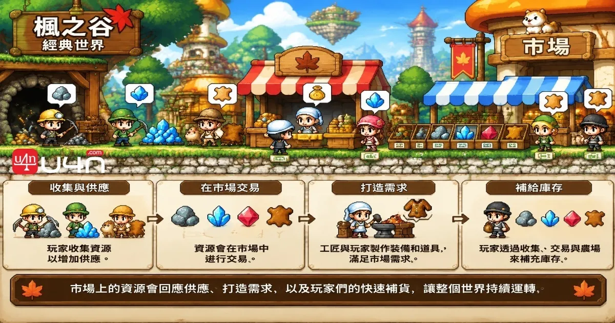 新楓之谷經典版自由市場中交易的製作材料與礦石