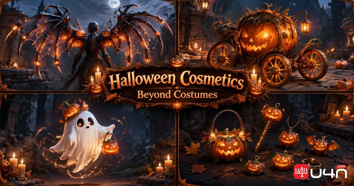 Aion 2 Halloween Spider Wings Pumpkin Carriage Little Ghost and themed accessories