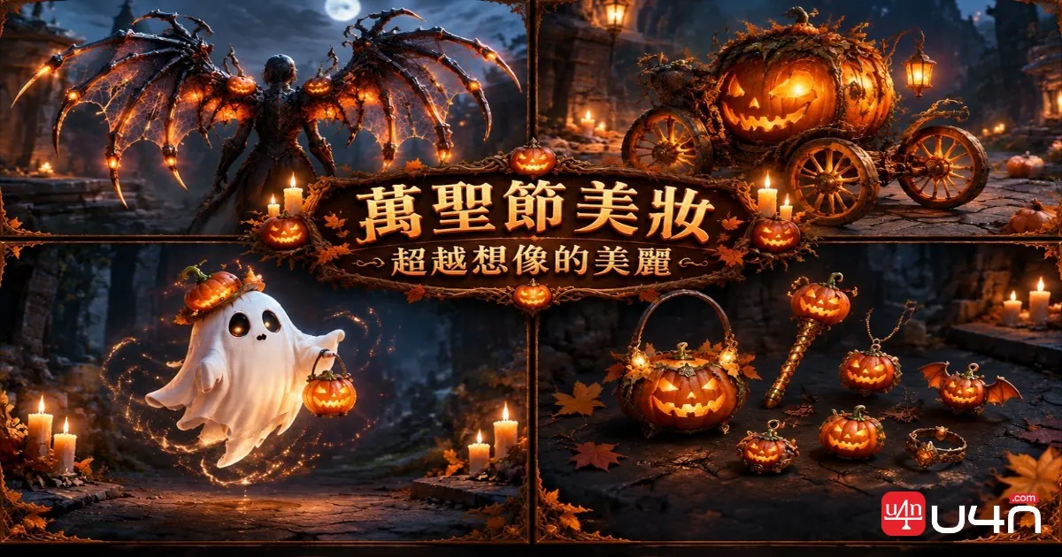 Aion 2 萬聖節 Spider Wings、Pumpkin Carriage、Little Ghost 與主題裝飾配件