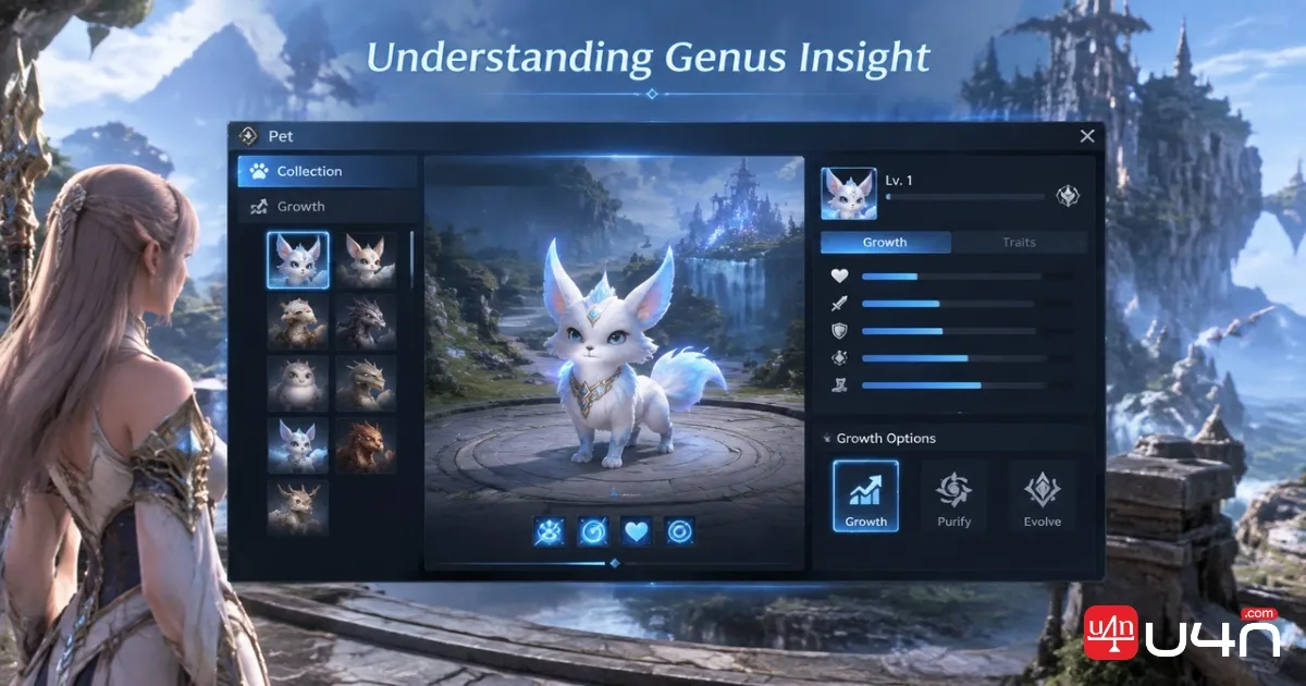 Aion 2 Pet Genus Insight system and pet progression interface