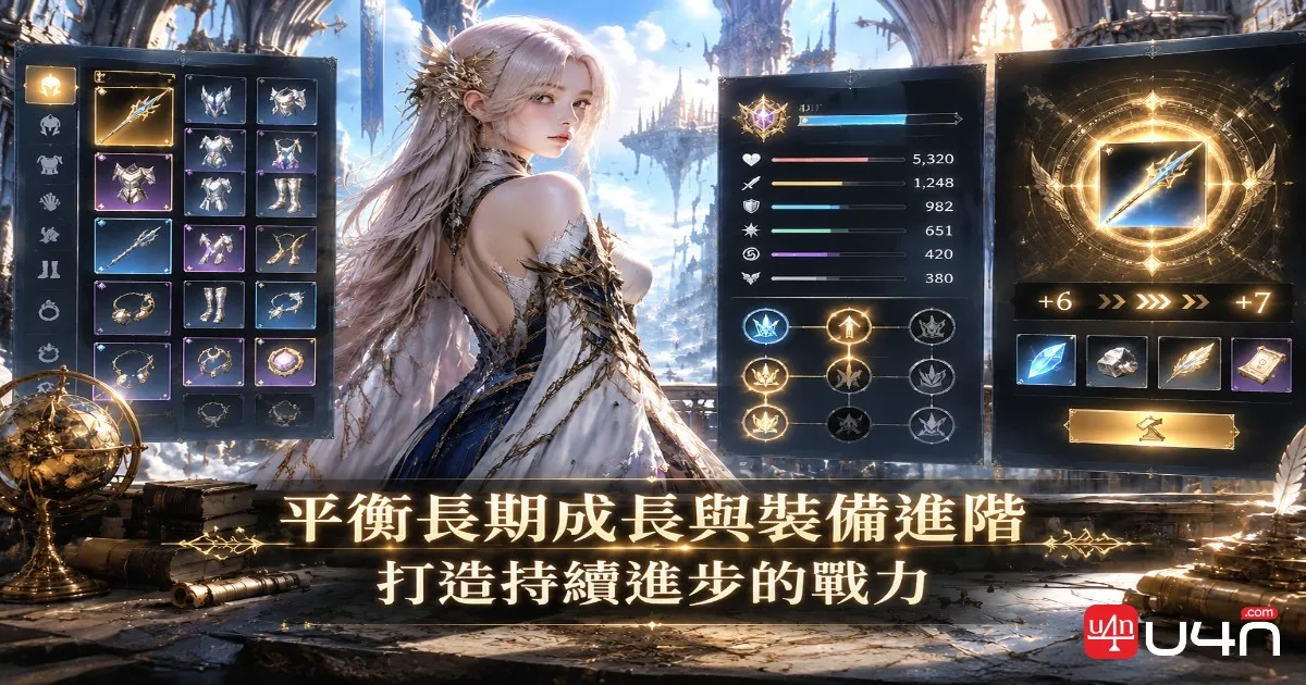 Aion 2 角色裝備與強化介面，協助規劃養成進度
