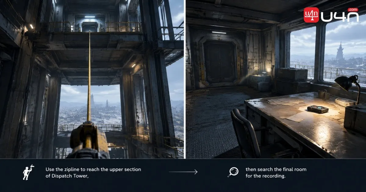 ARC Raiders Dispatch Tower upper floor and final recording location