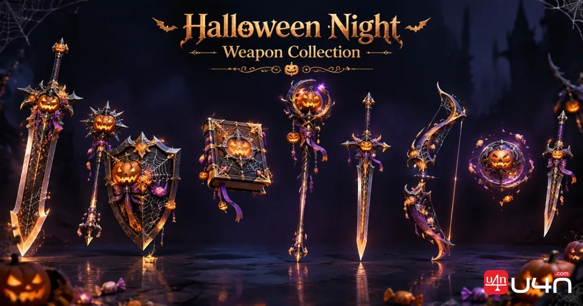 Aion 2 Halloween Night weapon skins for eight character classes