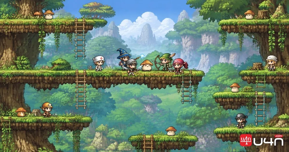 玩家在經典風格 MMORPG 練功區爭奪有限的怪物刷新資源