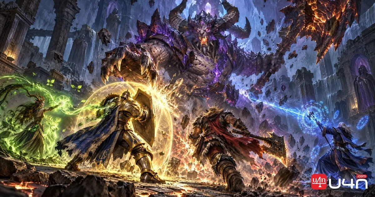 WoW Forever beta class changes featuring Paladin, Mage, Warrior, and Druid gameplay