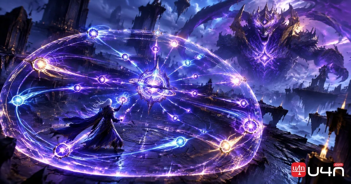 Torchlight Infinite Youga 3 spellcaster managing defensive effects during a boss encounter