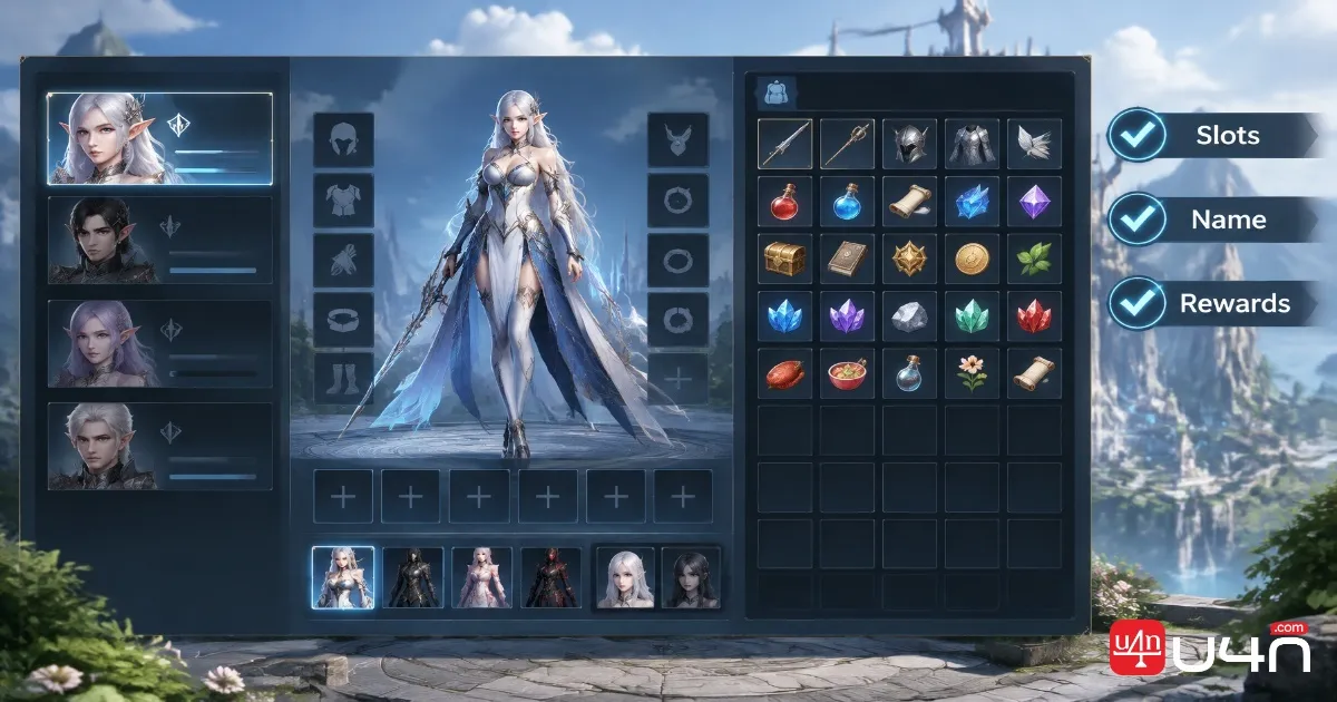 Aion 2 character management checklist for slots, names, and rewards before transferring