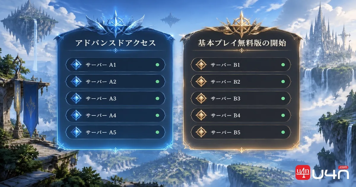 アイオン2の先行アクセスサーバーと基本プレイ無料の正式サービス開始サーバーの移動スケジュール