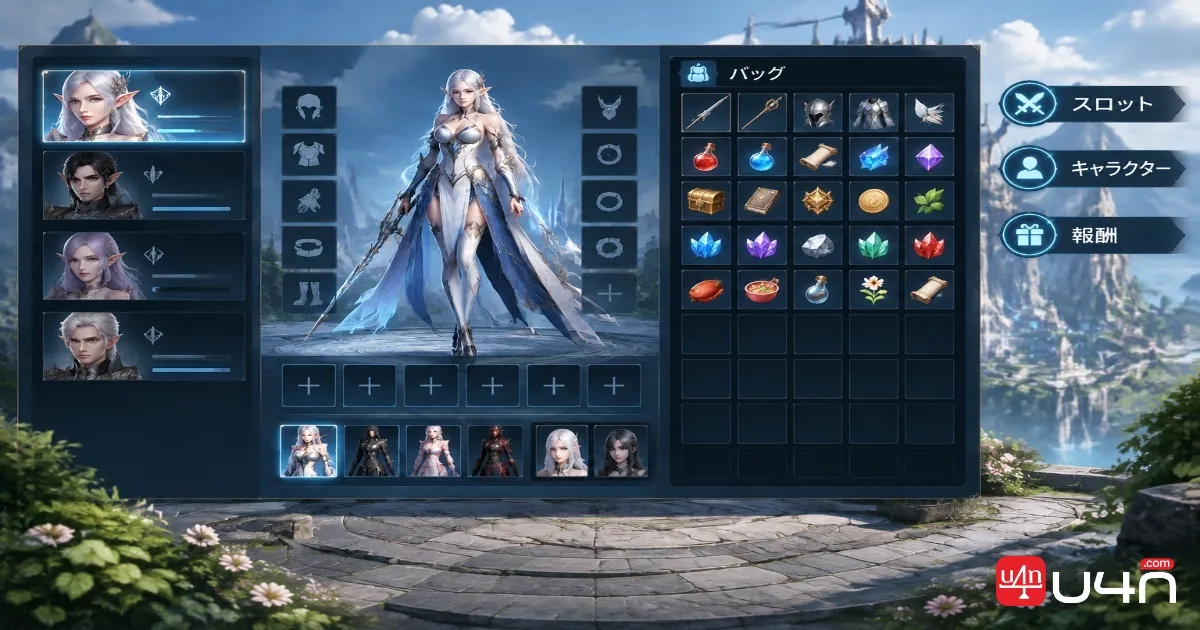 移動前にスロット、名前、報酬を確認するアイオン2のキャラクター管理チェックリスト