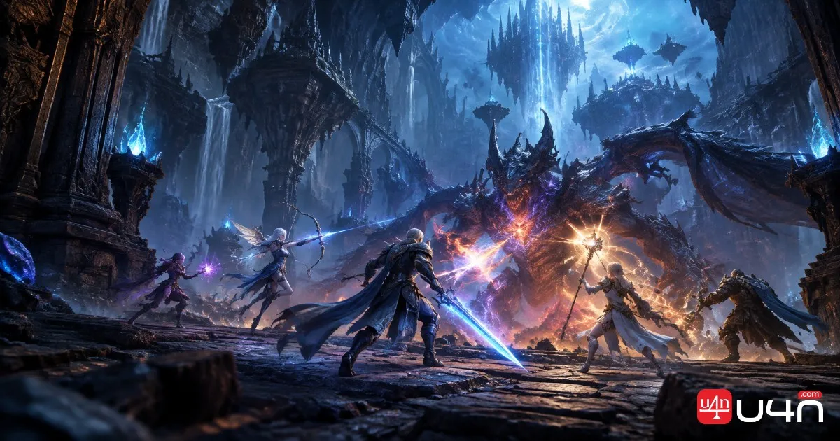Aion 2 adventurers exploring a dungeon and collecting event rewards