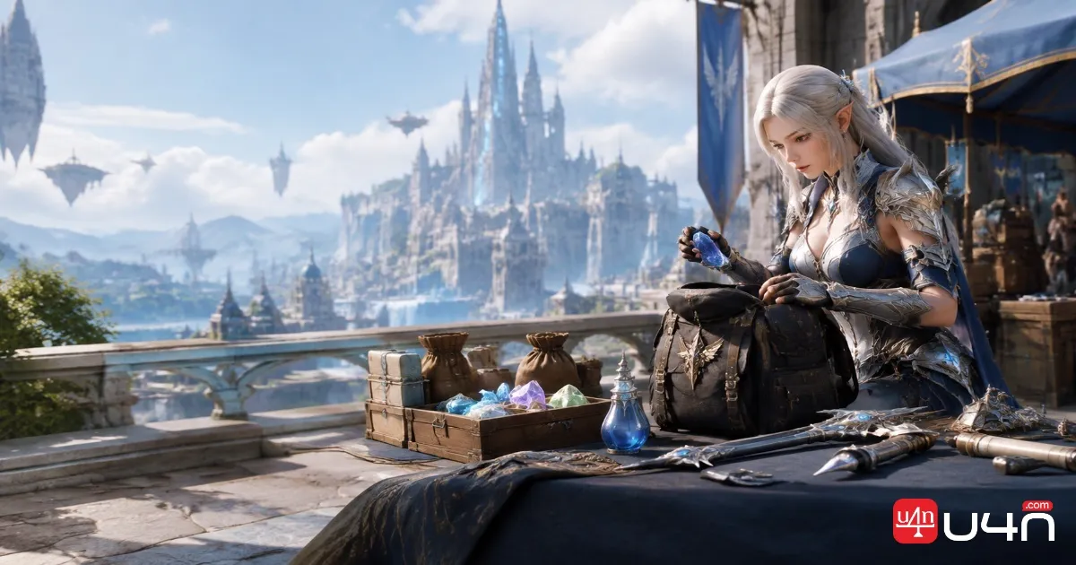 Aion 2 adventurer preparing inventory and materials before another dungeon run