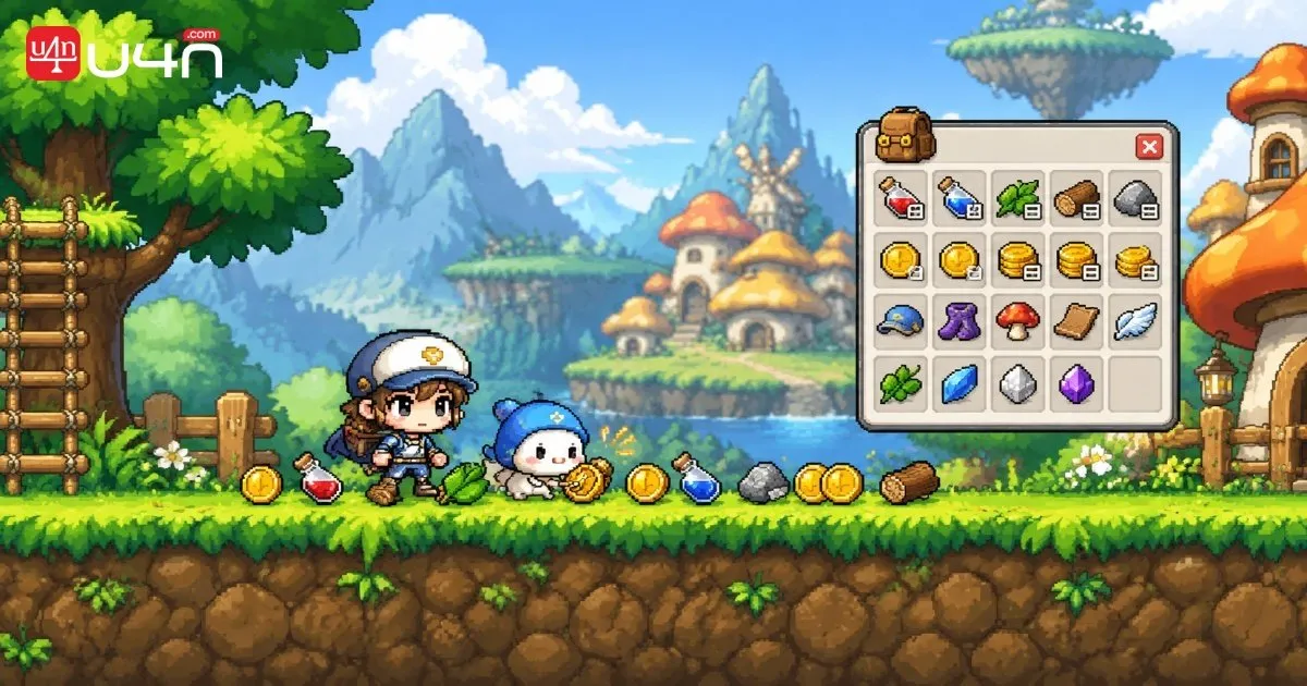 Interface de boutique personnelle et de gestion de l'inventaire dans MapleStory Monde Classique