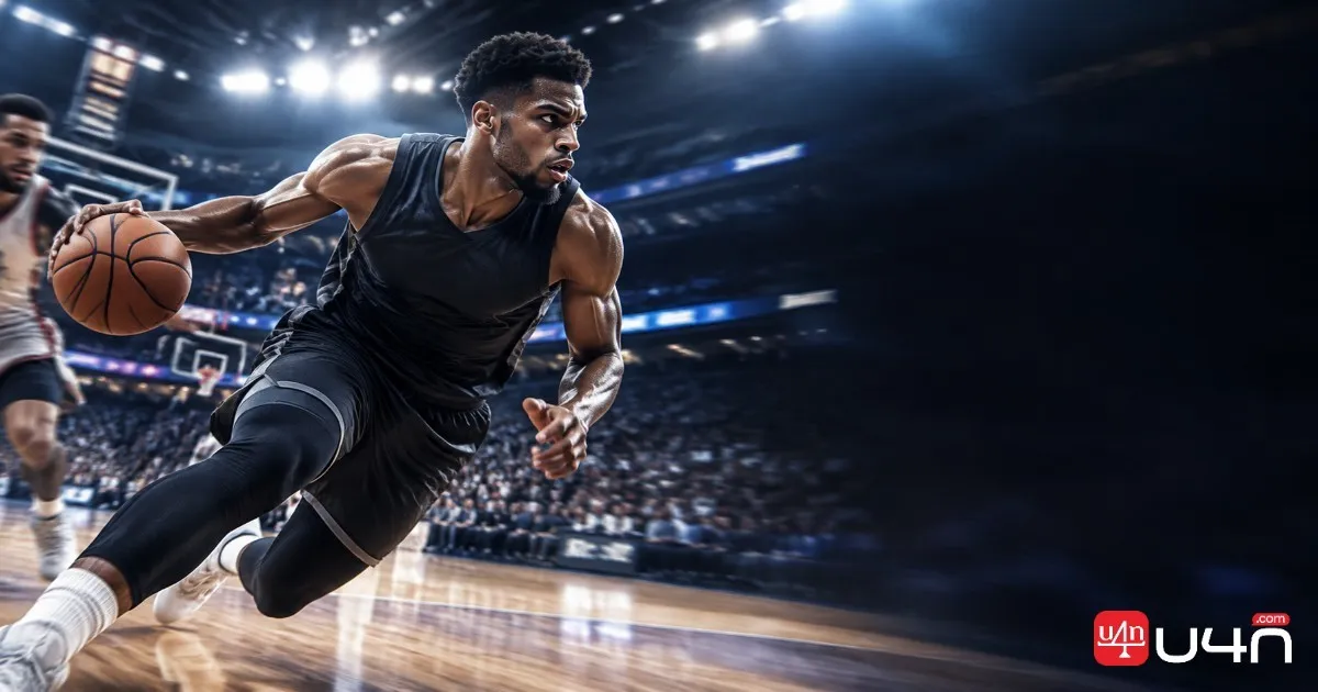 NBA 2K27 Season 2 basketball gameplay featuring a powerful wing player