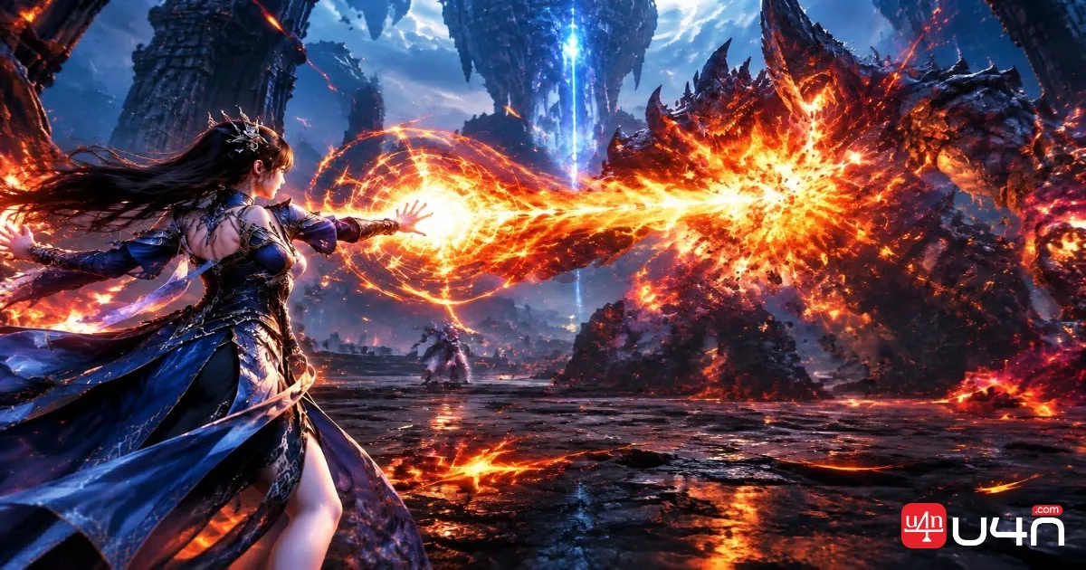 Aion 2 Sorcerer using Hellfire during PvE combat