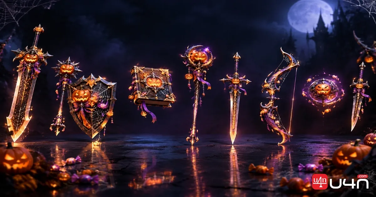 Aion 2 Halloween Night weapon skins for eight character classes