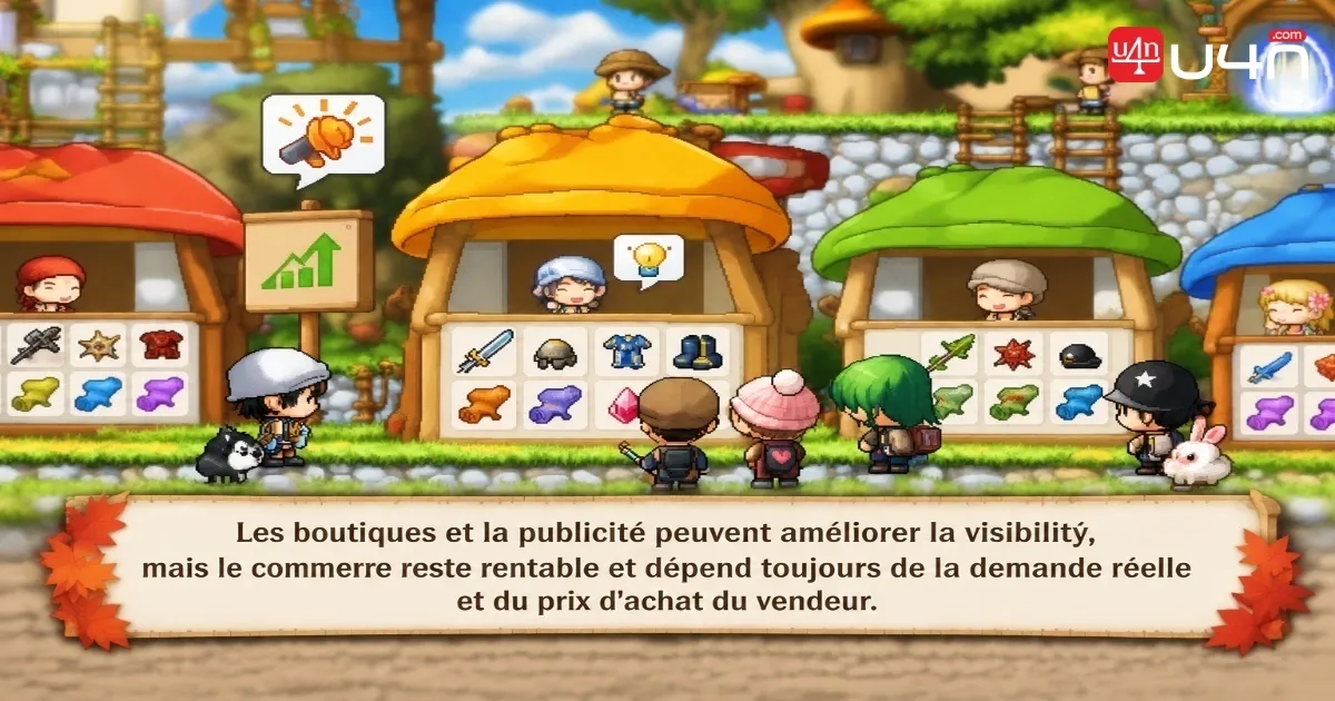 Joueur de MapleStory Classic World gérant sa boutique personnelle au Marché libre