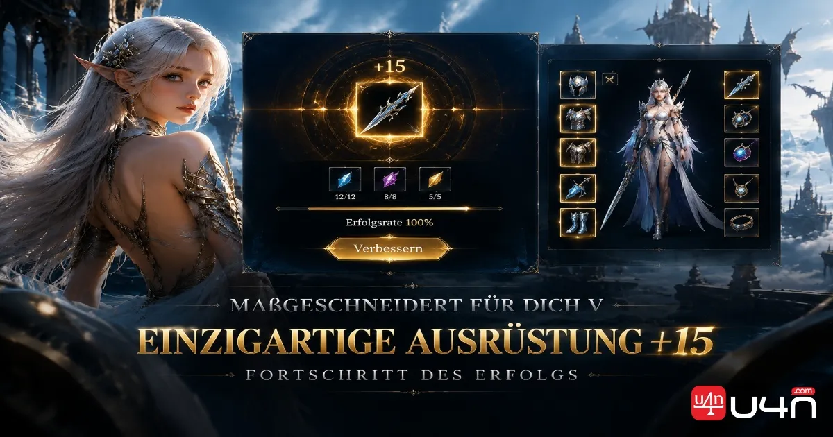Aion 2 Unique equipment enhancement interface representing progression toward the Tailor-Made V achievement