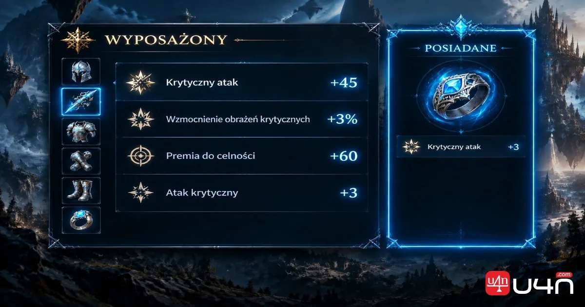 Aion 2 Golden Glow title stats showing Critical Attack, Critical Damage Boost, and Accuracy Bonus
