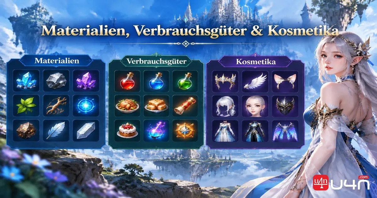 Aion 2 Twitch Drops reward overview showing progression materials, consumables, and cosmetic rewards