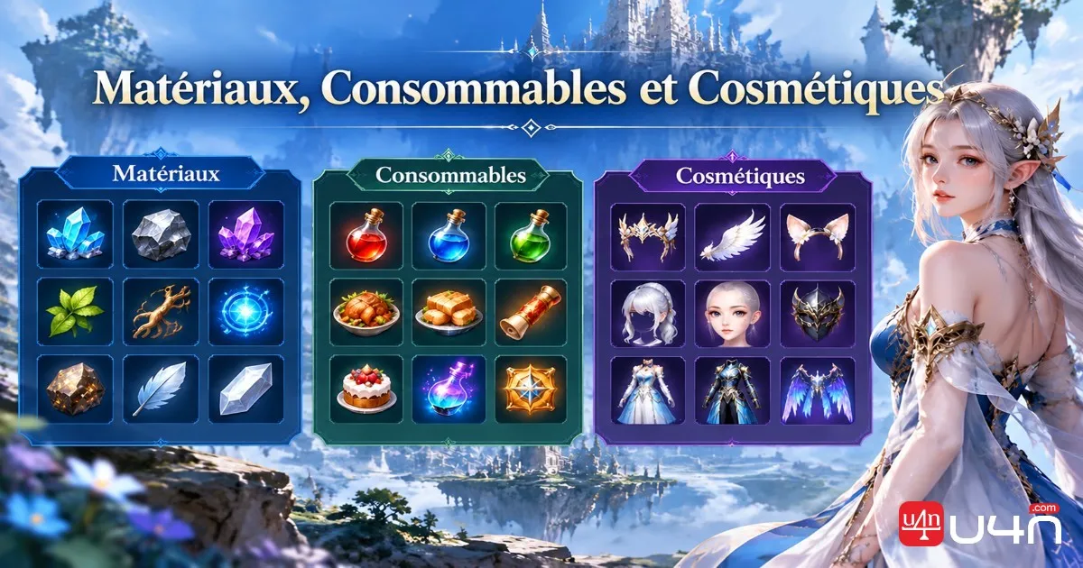 Aion 2 Twitch Drops reward overview showing progression materials, consumables, and cosmetic rewards