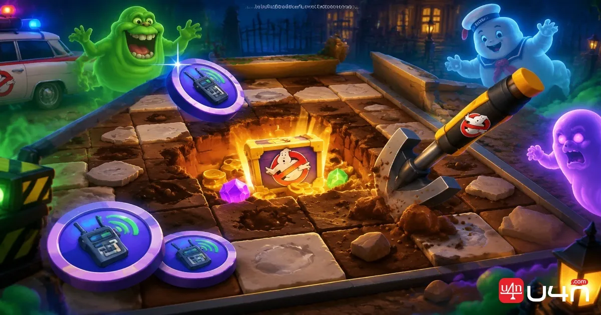 Ghostbuster Treasures digging minigame in Monopoly GO