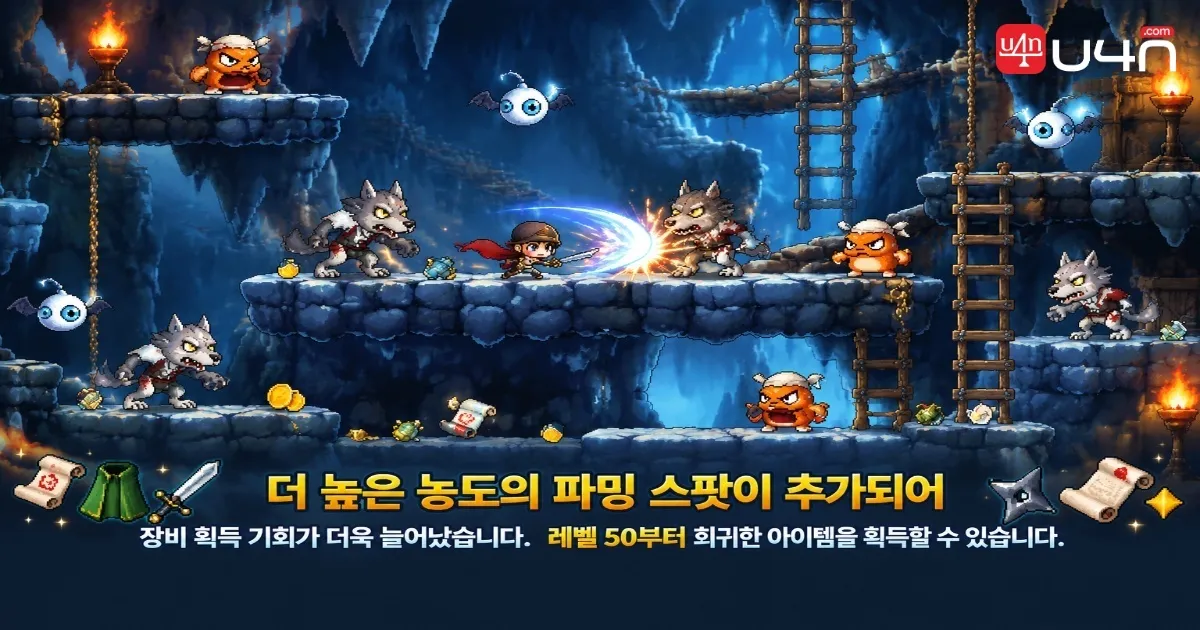 동굴 사냥터에 모여 있는 Cold Eye