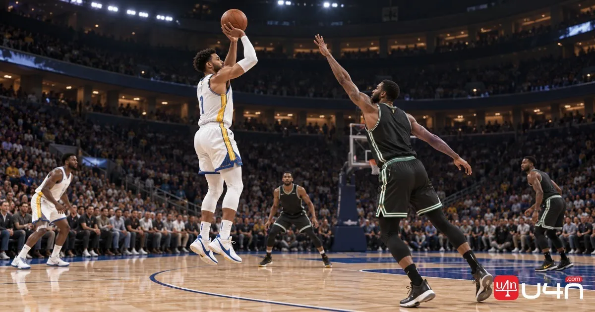 NBA 2K27 shooting guard taking a jump shot against perimeter defense