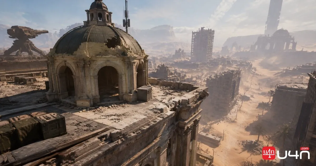 A crashed ARC Carrier surrounded by wreckage in ARC Raiders, illustrating an alternative Sentinel Firing Core search route.