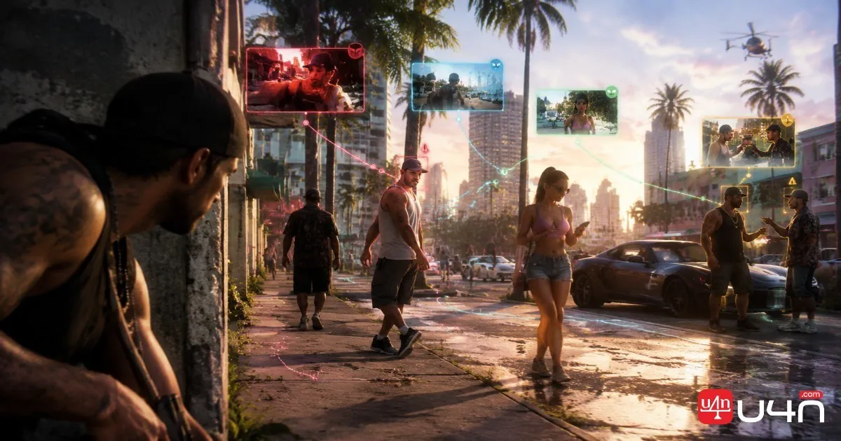 Open-world NPC interactions illustrating the potential of AI-assisted game modifications