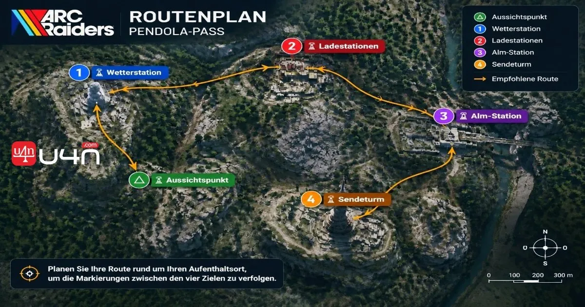 Übersicht zur Quest Divided in ARC Raiders mit den vier Fundorten der Nomad Aufzeichnungen