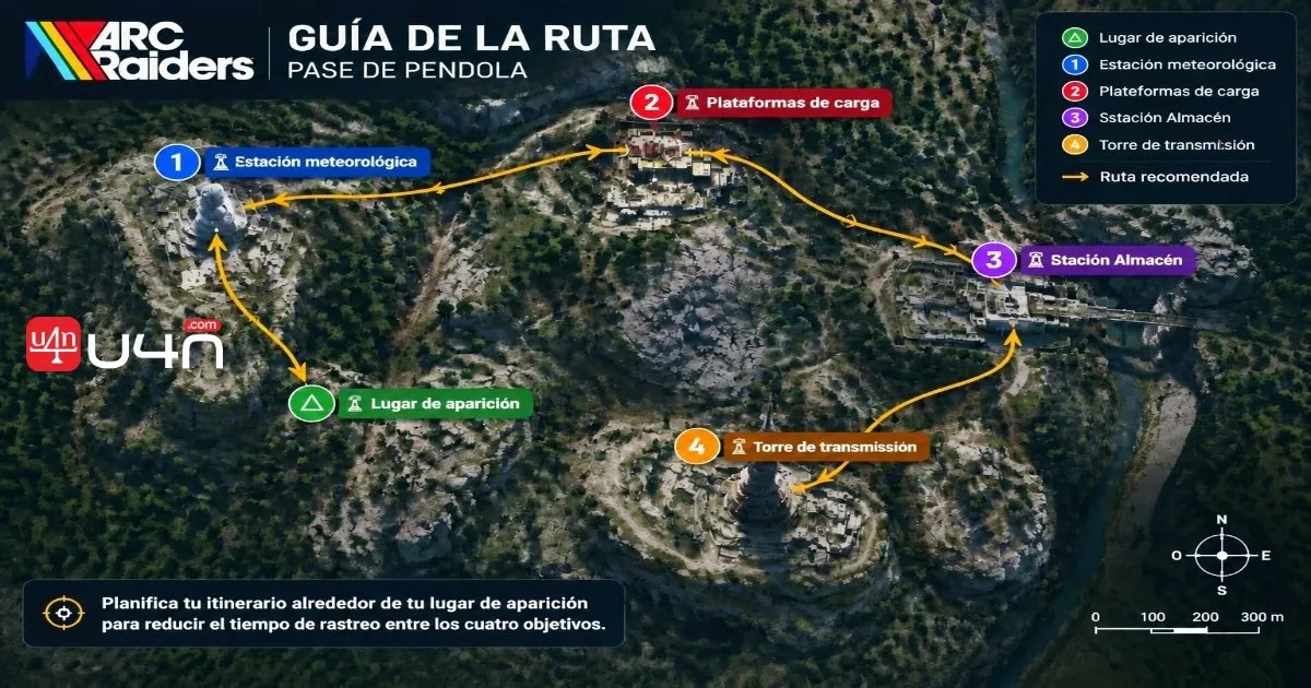 Resumen de la misión Divided de ARC Raiders con las cuatro ubicaciones de las grabaciones de los Nomads