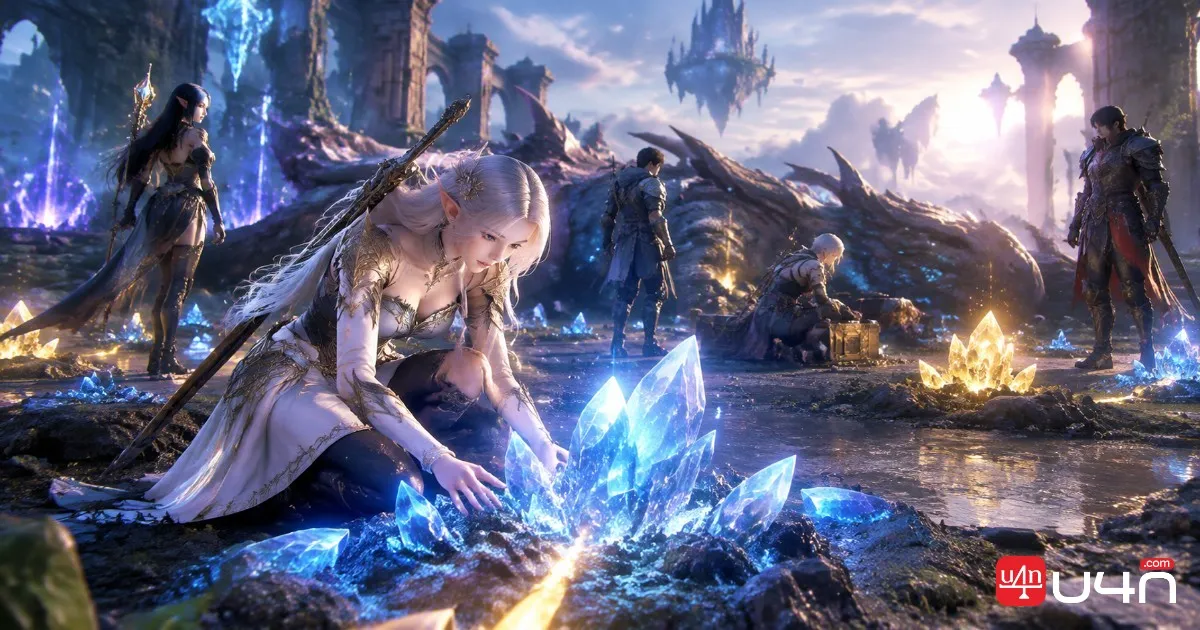 Un groupe d'Aion 2 combat Bakarma transcendant tout en évitant les vagues et les tourbillons