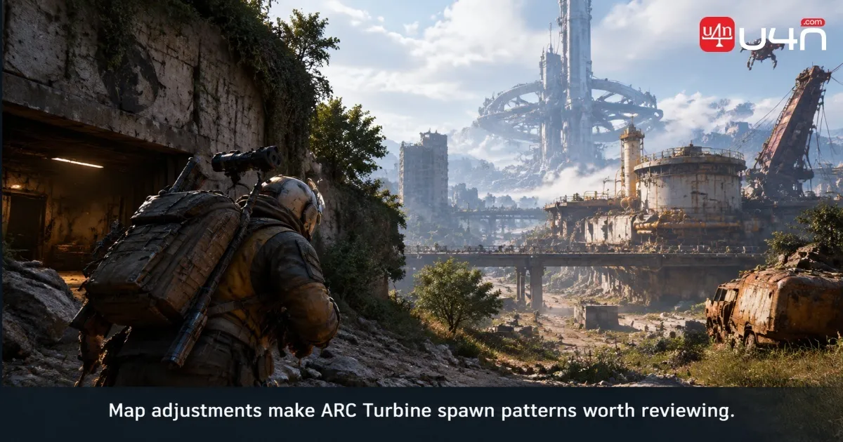 ARC Raiders exploring a ruined city and industrial map