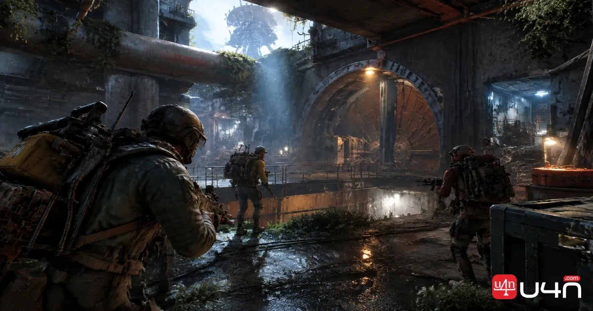 Raiders erkunden eine verlassene Anlage in ARC Raiders