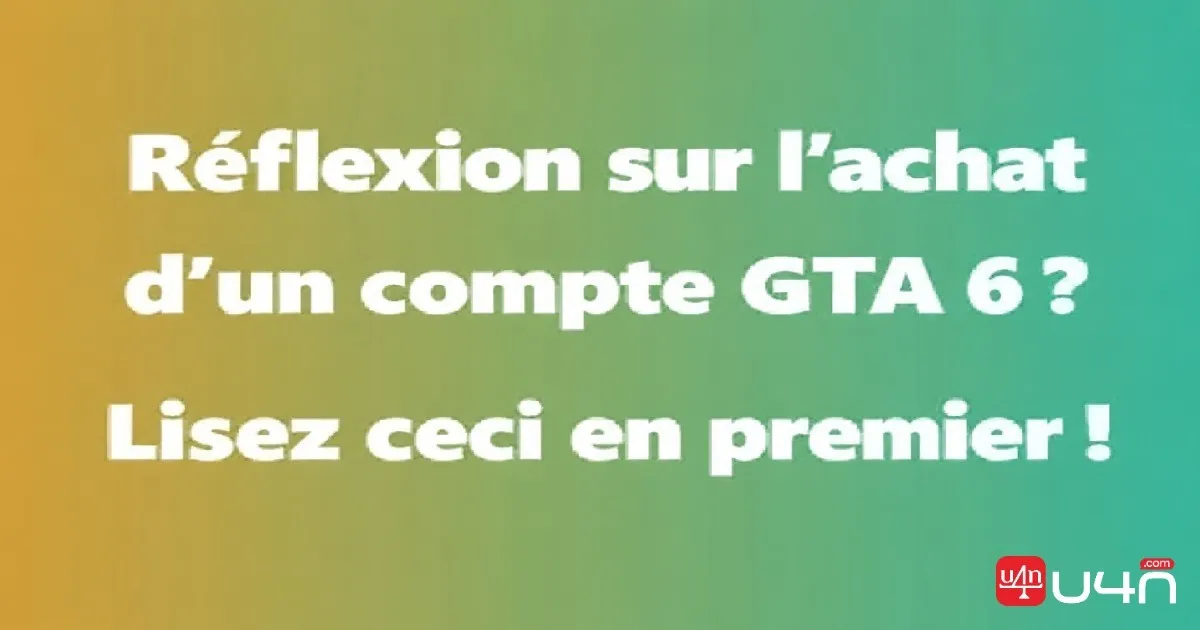 Thinking of Buying a GTA 6 Account? Read This First