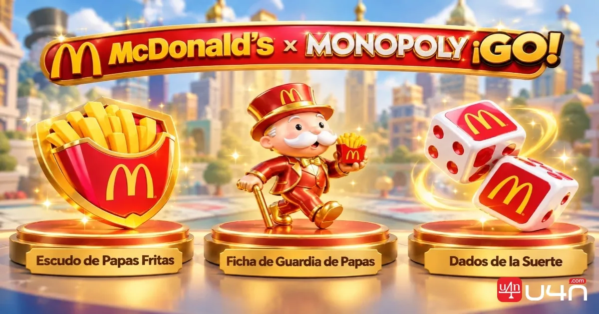 McDonald's themed MONOPOLY GO! Shield Token and Dice Skins