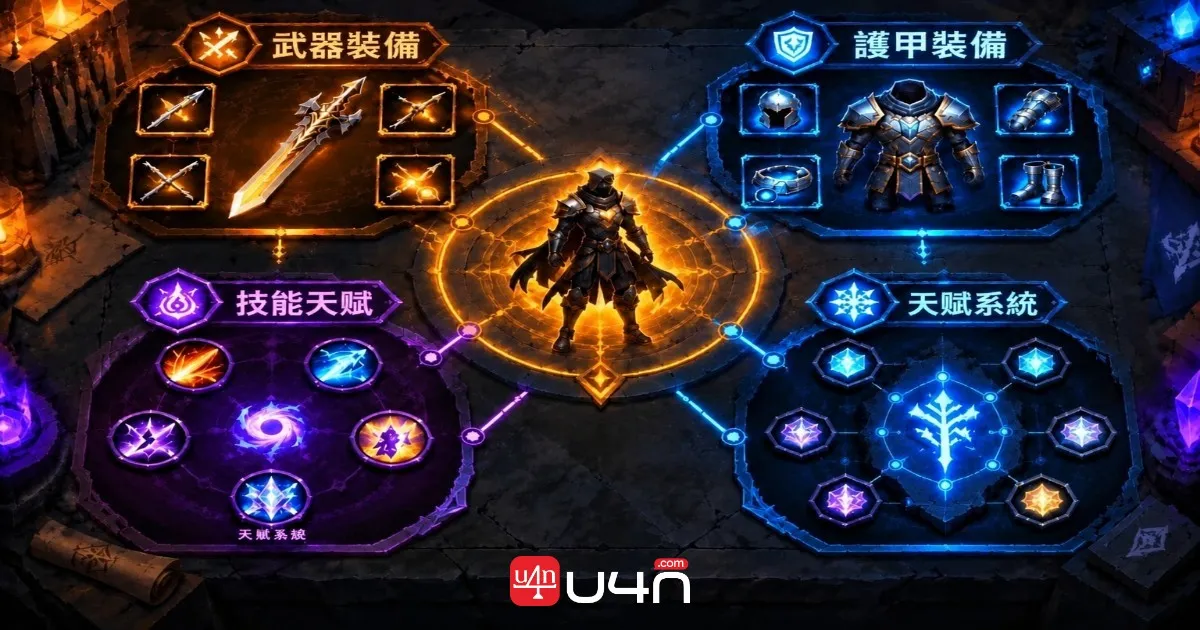 Endgame build planning with equipment skills and defenses