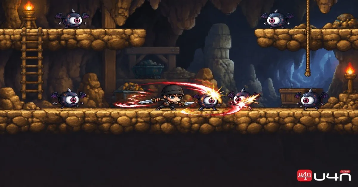 MapleStory Classic World Bandit using Savage Blow against a monster