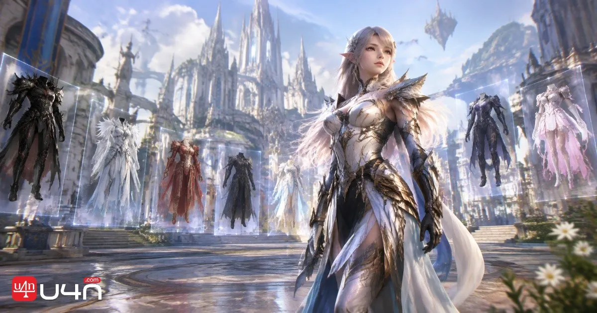 Aion 2 character showcasing a distinctive fantasy equipment appearance